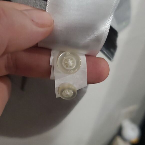 Banana Republic Luxe Poplin Button Down Shirt with Lime Wedge Pattern Size L - Picture 11 of 11